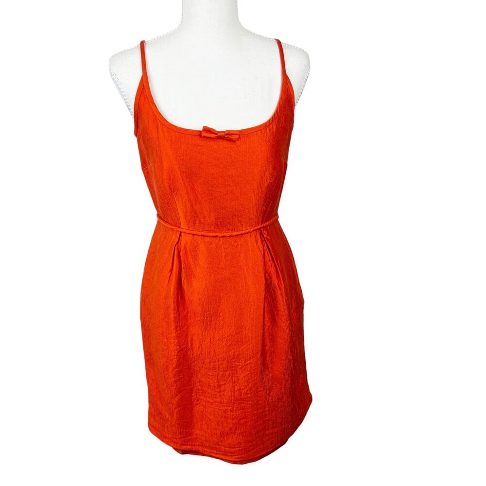 Kate Spade Dress Women 4 Orange Sleeveless Fit Flare Mini Cocktail Party Casual